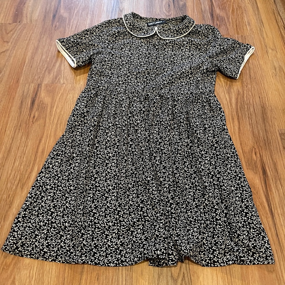 Disturbia Flora Collared Dress